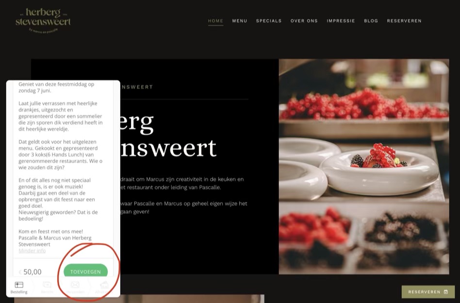 Aanwijzing tickets bestellen 5